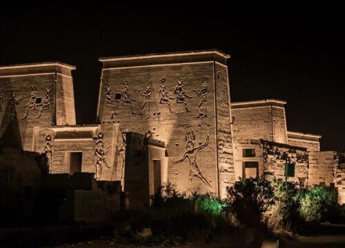 Ton- und Lichtshow im Philae-Tempel